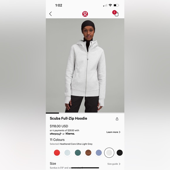 lululemon | Scuba Light Cotton Fleece Dark Adobe 8 - Picture 1 of 7